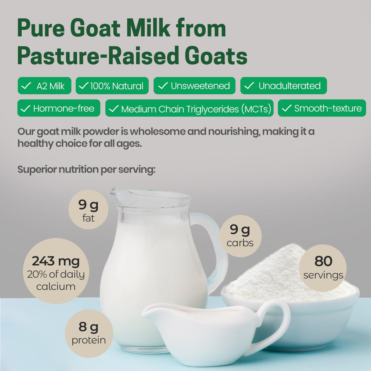 Z Natural Foods Goat Milk Powder cooking-baking use in recipes