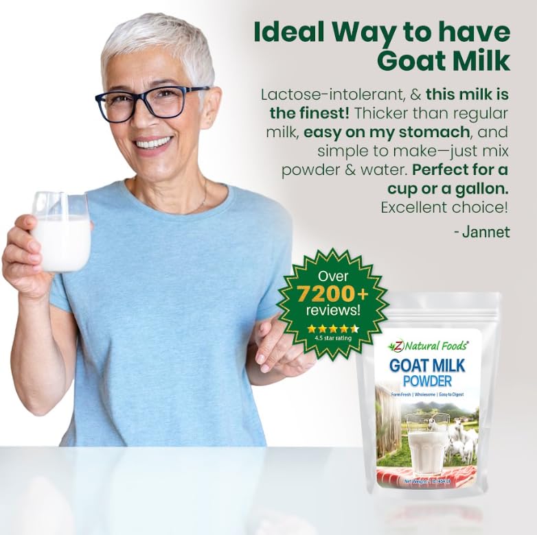 Ready-to-mix format supports versatile meals with Z Natural Foods Goat Milk Powder.