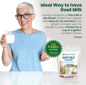 Storage jar of Z Natural Foods Goat Milk Powder with sealed lid