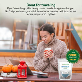 Z Natural Foods heavy cream powder used to enrich sauces, soups, and desserts.