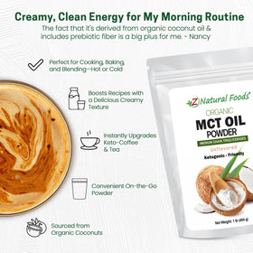 Z Natural Foods MCT oil powder coffee creamer for dairy free daily use