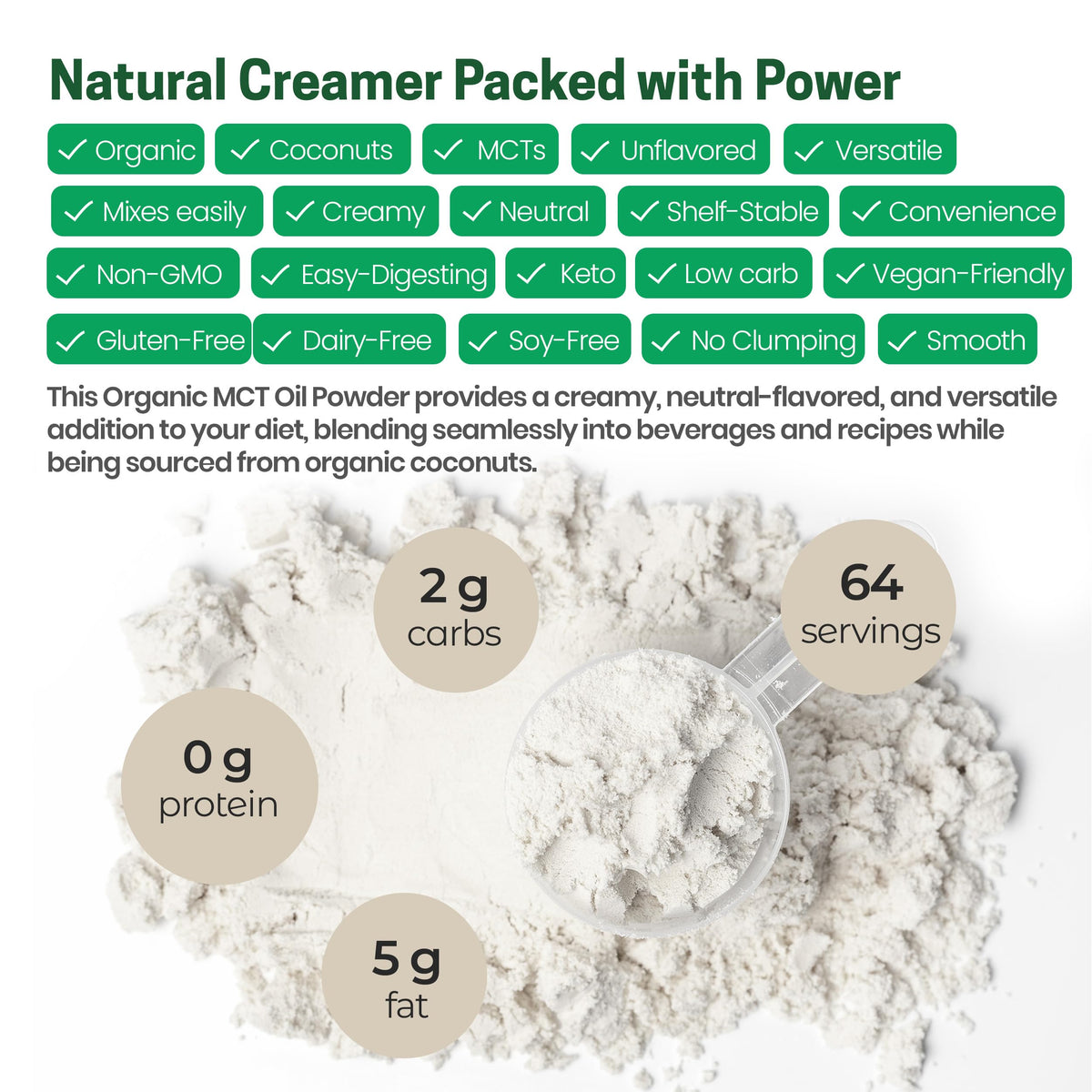 Z Natural Foods MCT powder shake blend for quick energy