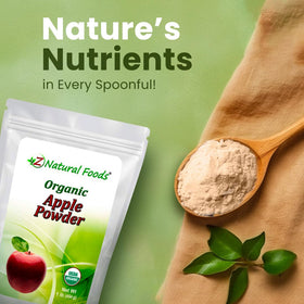 Blender with Z Natural Foods Organic Apple Powder for a smoothie