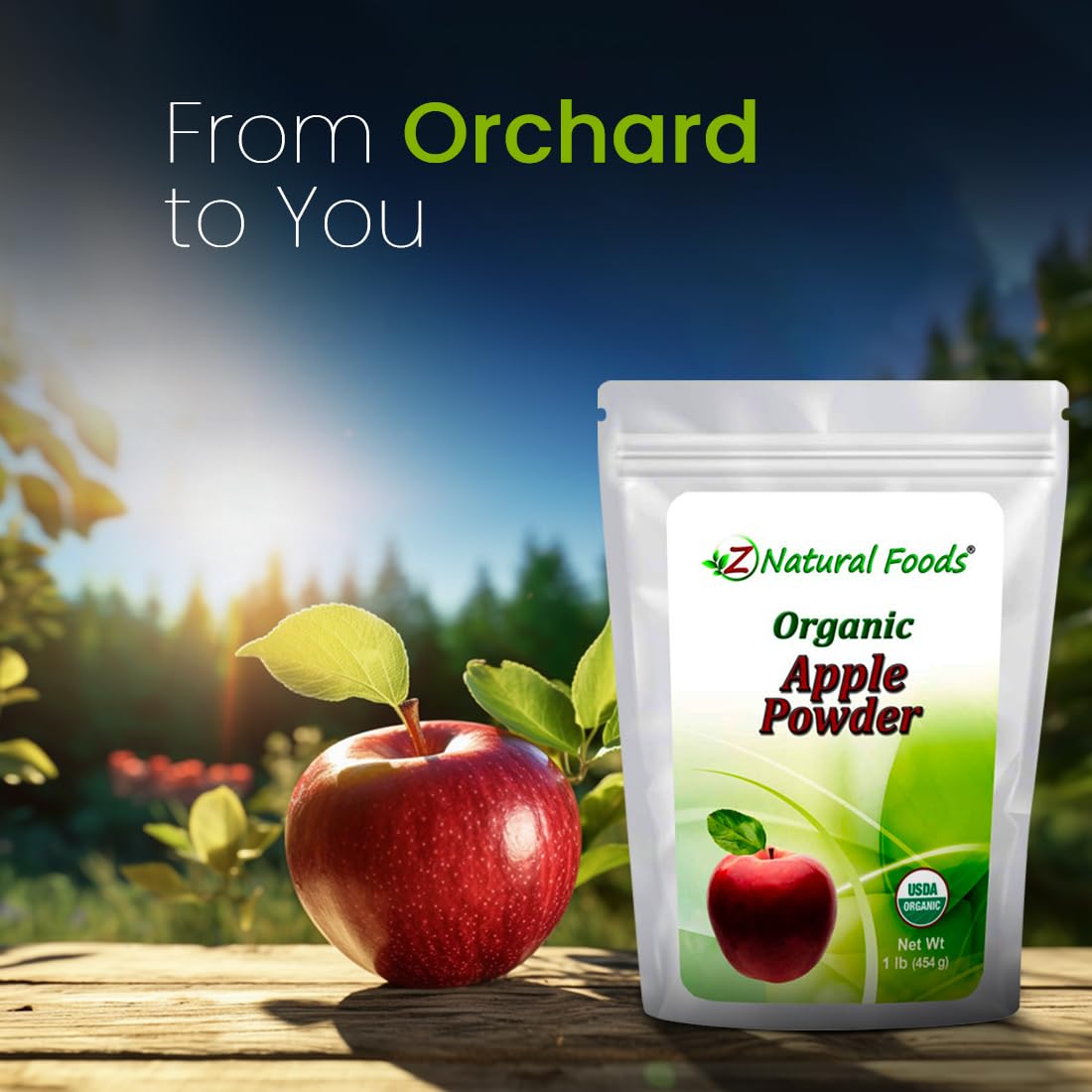 Muffin batter with Z Natural Foods Organic Apple Powder for fruity flavor