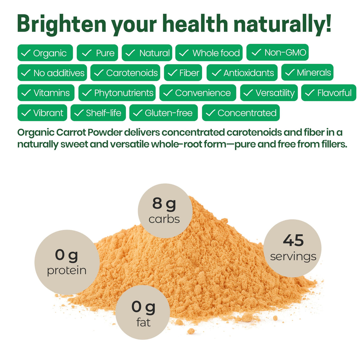 Z Natural Foods Organic Carrot Powder in muffins and baked goods