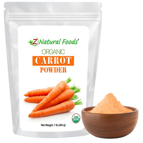 Z Natural Foods Organic Carrot Powder bottle pour for quick smoothies and juices