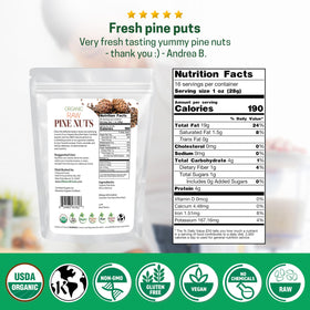 Z Natural Foods raw organic pine nuts ready to add protein to salads