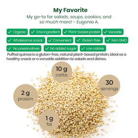 Z Natural Foods Organic Quinoa Crispies baked into treats provide wholesome texture.