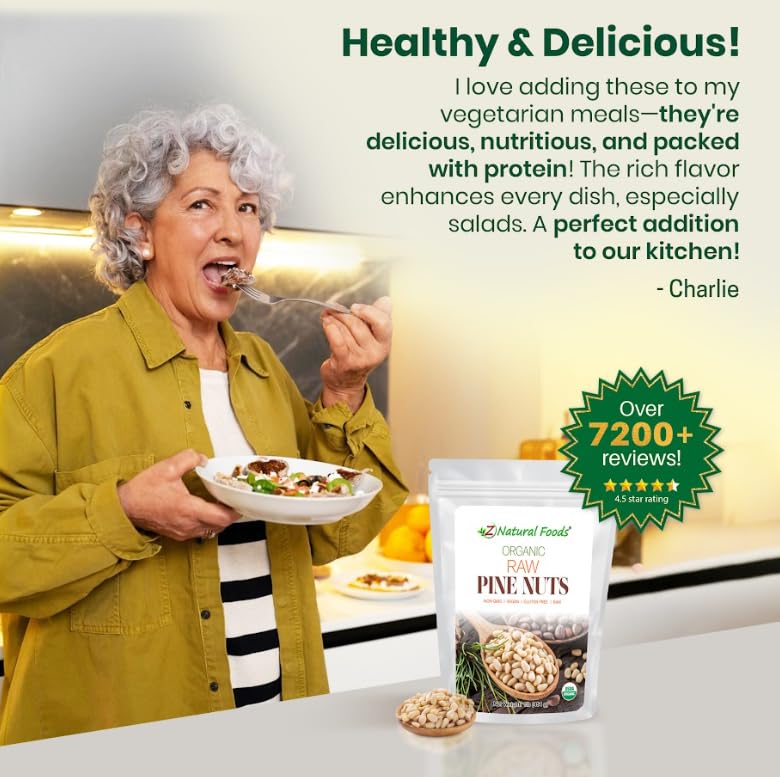 Z Natural Foods pine nuts with GMP-tested quality and freshness
