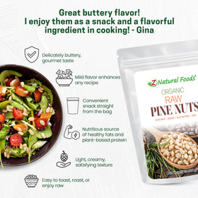 Z Natural Foods pine nuts used as pesto ingredient to elevate sauces