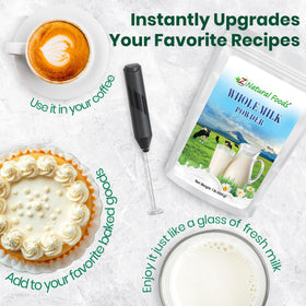 Z Natural Foods kitchen counter display of versatile dry milk ingredient