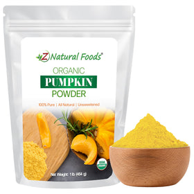 Z Natural Foods pumpkin powder bag sealed preserves freshness for cooking