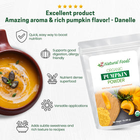 Z Natural Foods pumpkin powder in a dry jar preserves flavor