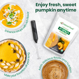 Z Natural Foods pumpkin powder smoothie glass adds to drinks