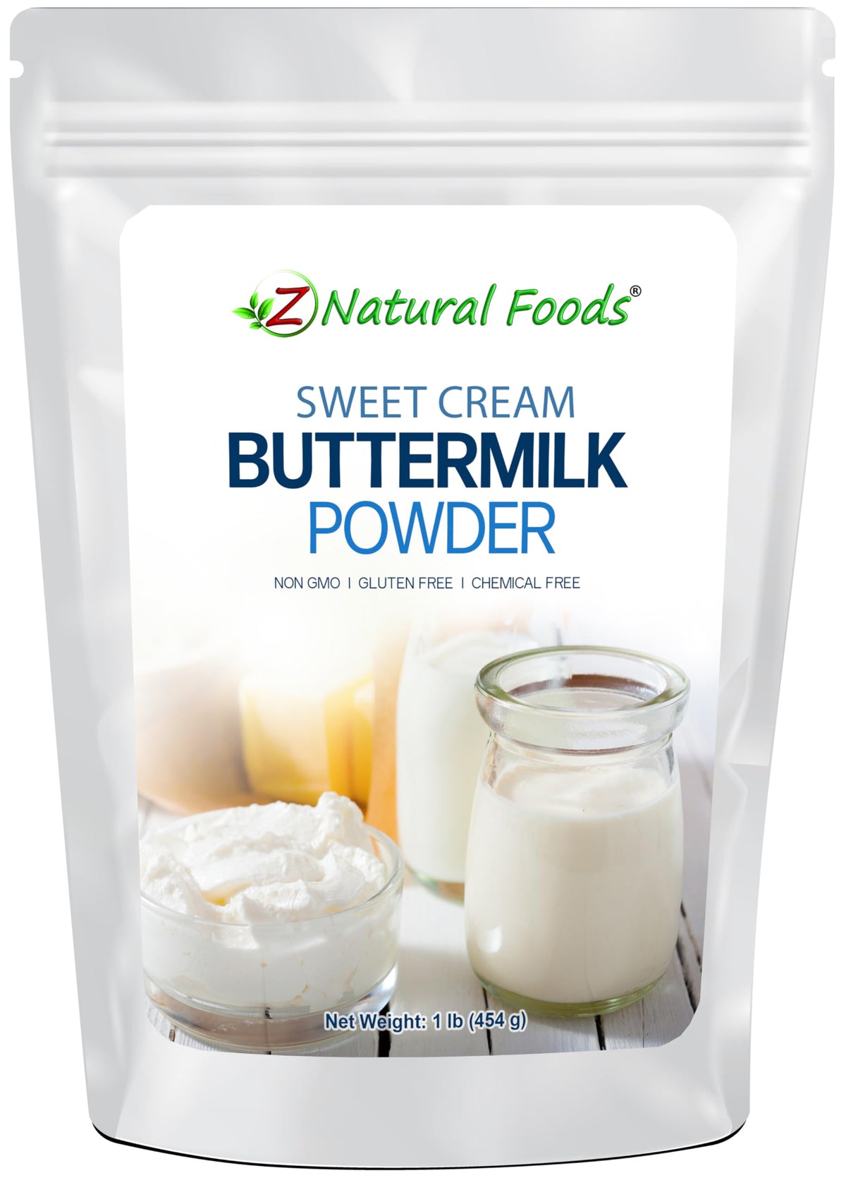 Z Natural Foods Sweet Cream Buttermilk Powder bottle showing rich flavor for baking