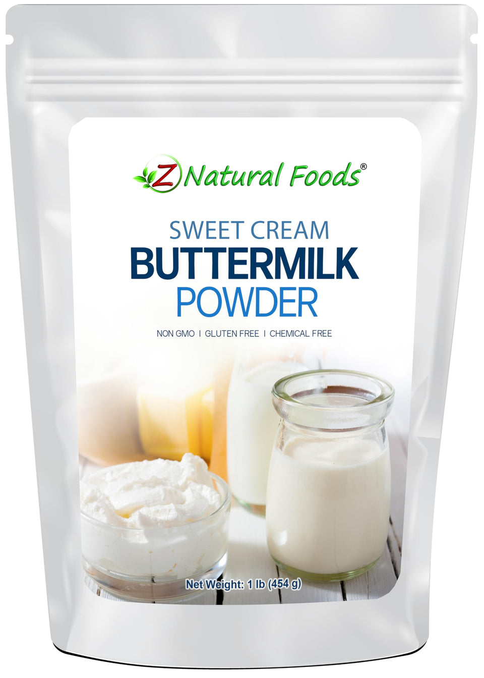 Z Natural Foods Sweet Cream Buttermilk Powder bottle showing rich flavor for baking