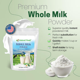 Z Natural Foods milk powder added to coffee for a richer flavor