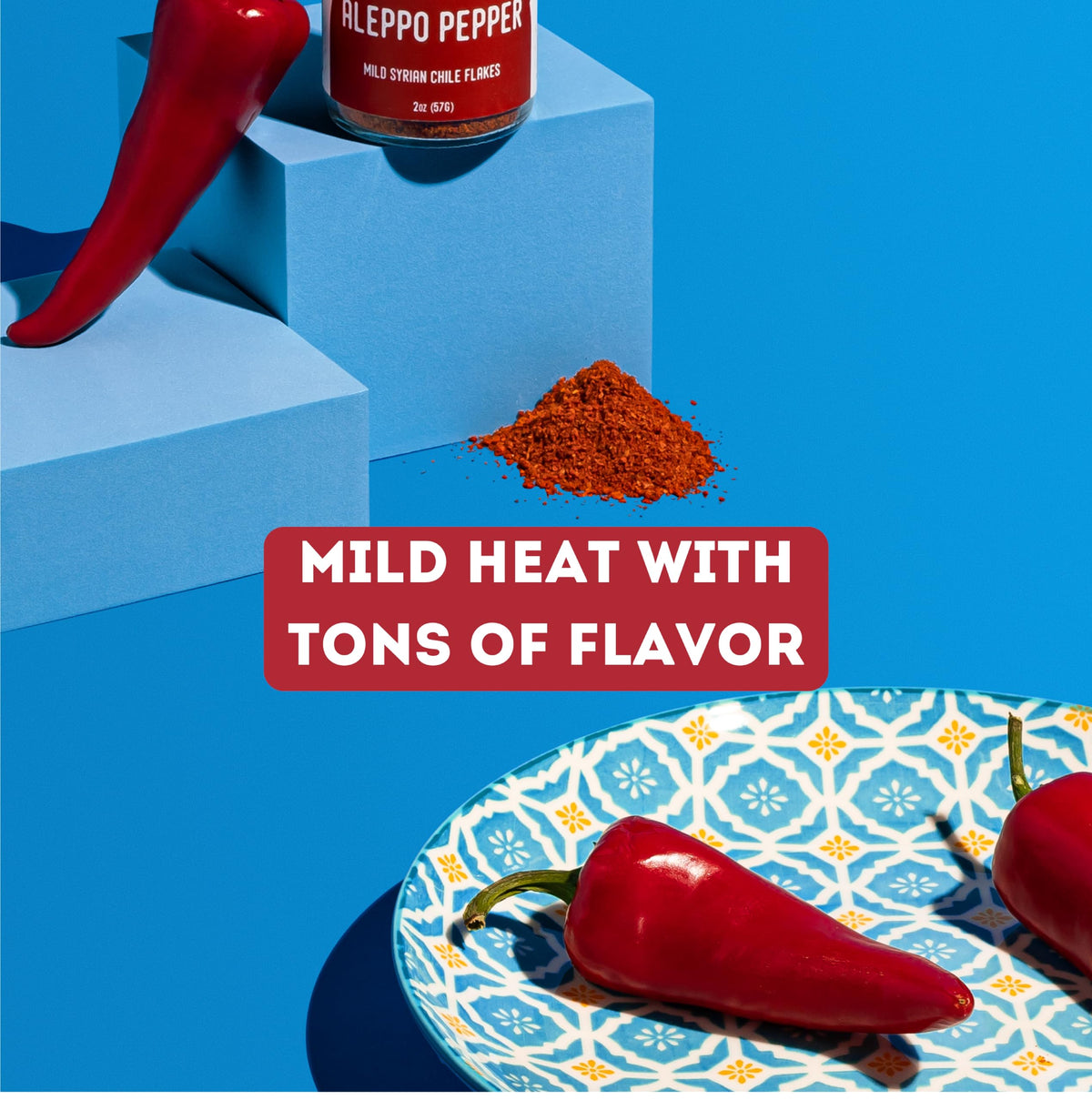 Z&Z Aleppo pepper flakes dusting muhammara for fruity tang