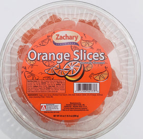 Zachary Jelly Tubs Orange Slices show bright orange slices in glossy jelly, quick snack option