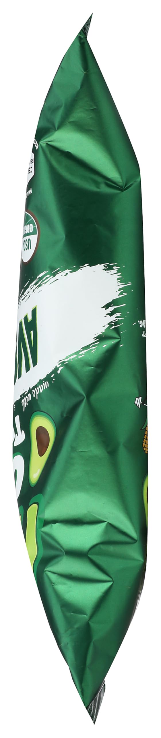 Zack's Mighty avocado oil tortilla chips crisp edges ready to dip