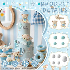 Zafena blue 2-5cm balls for balanced cake art.