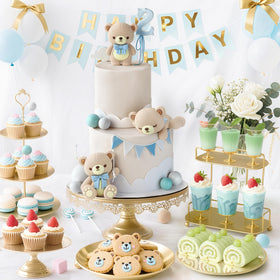 Zafena bear-themed party decor ideal for baby showers.
