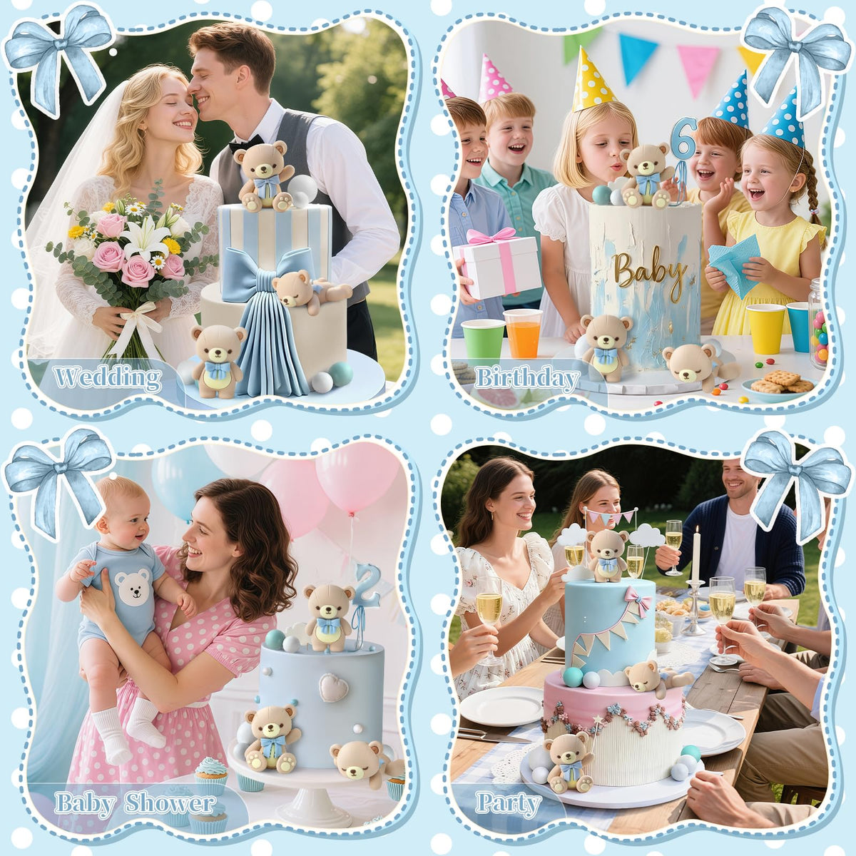 Zafena easy-use toppers for quick cake decorating.