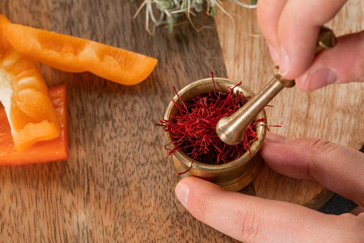 Zaffrus saffron elevates rice and paella with golden hue.