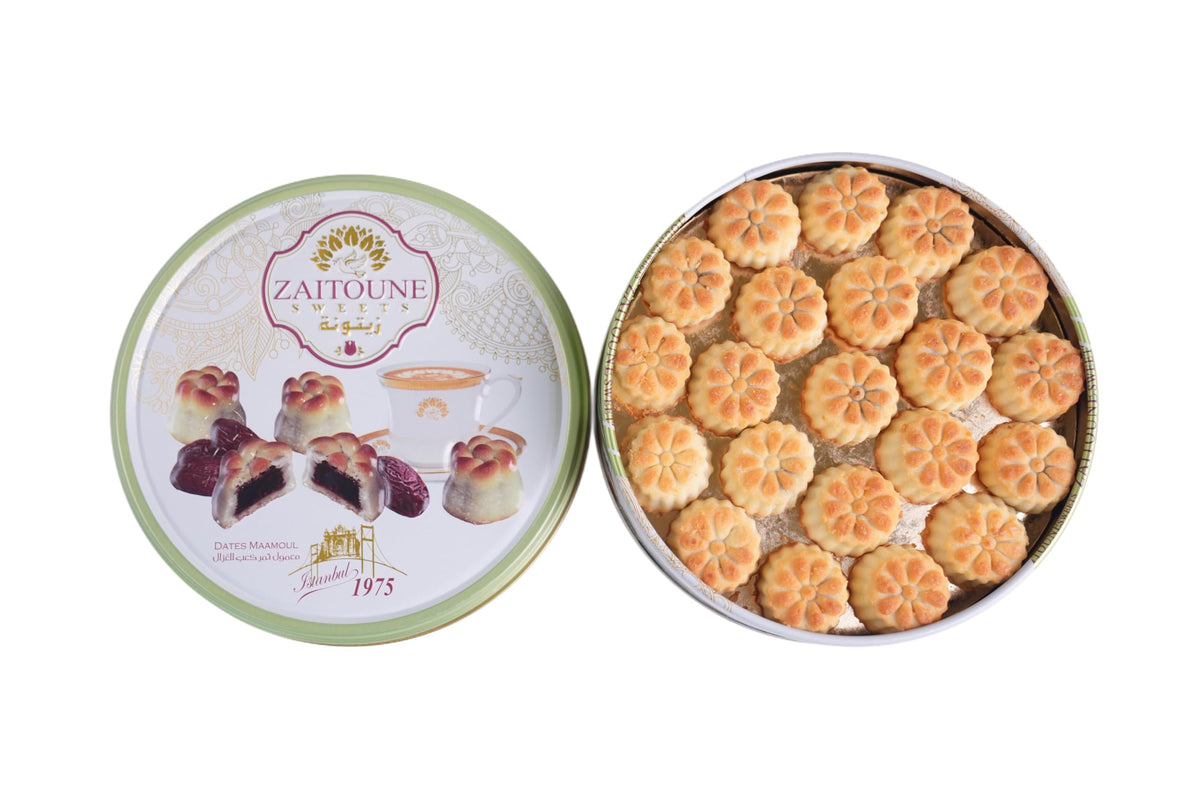 Zaitoune Maamoul Date Cookies serving plate, ideal for gatherings.