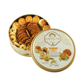 Zaitoune Premium Mini Mixed Cookies date maamoul close-up, tea-time delight