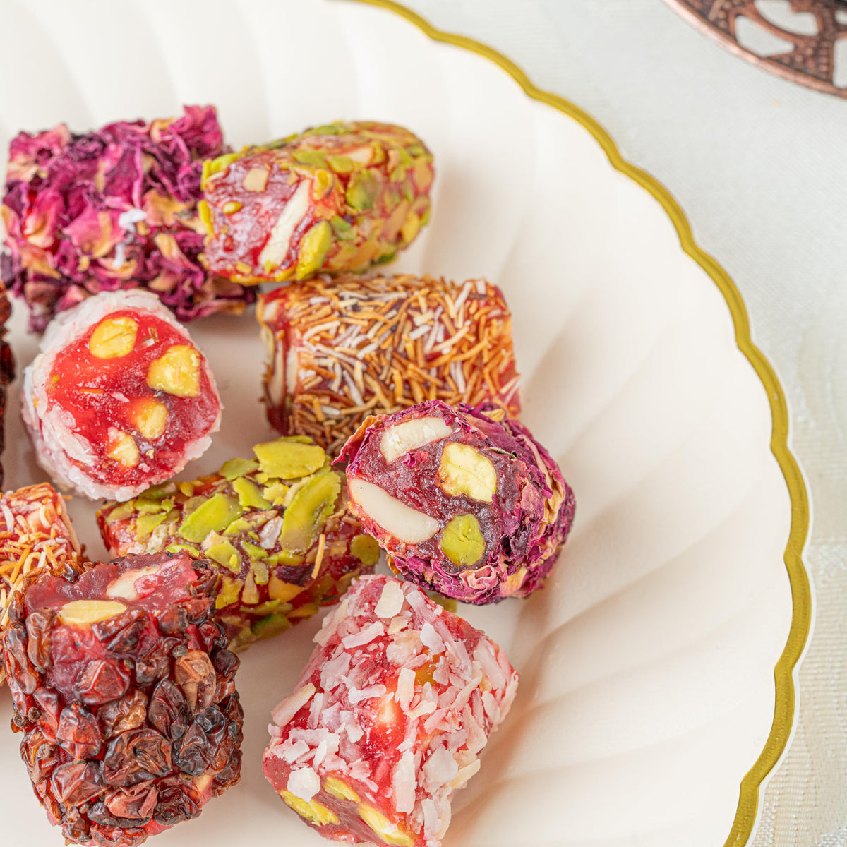 Zaitoune Turkish Delight assorted gift tin highlighting elegant packaging.