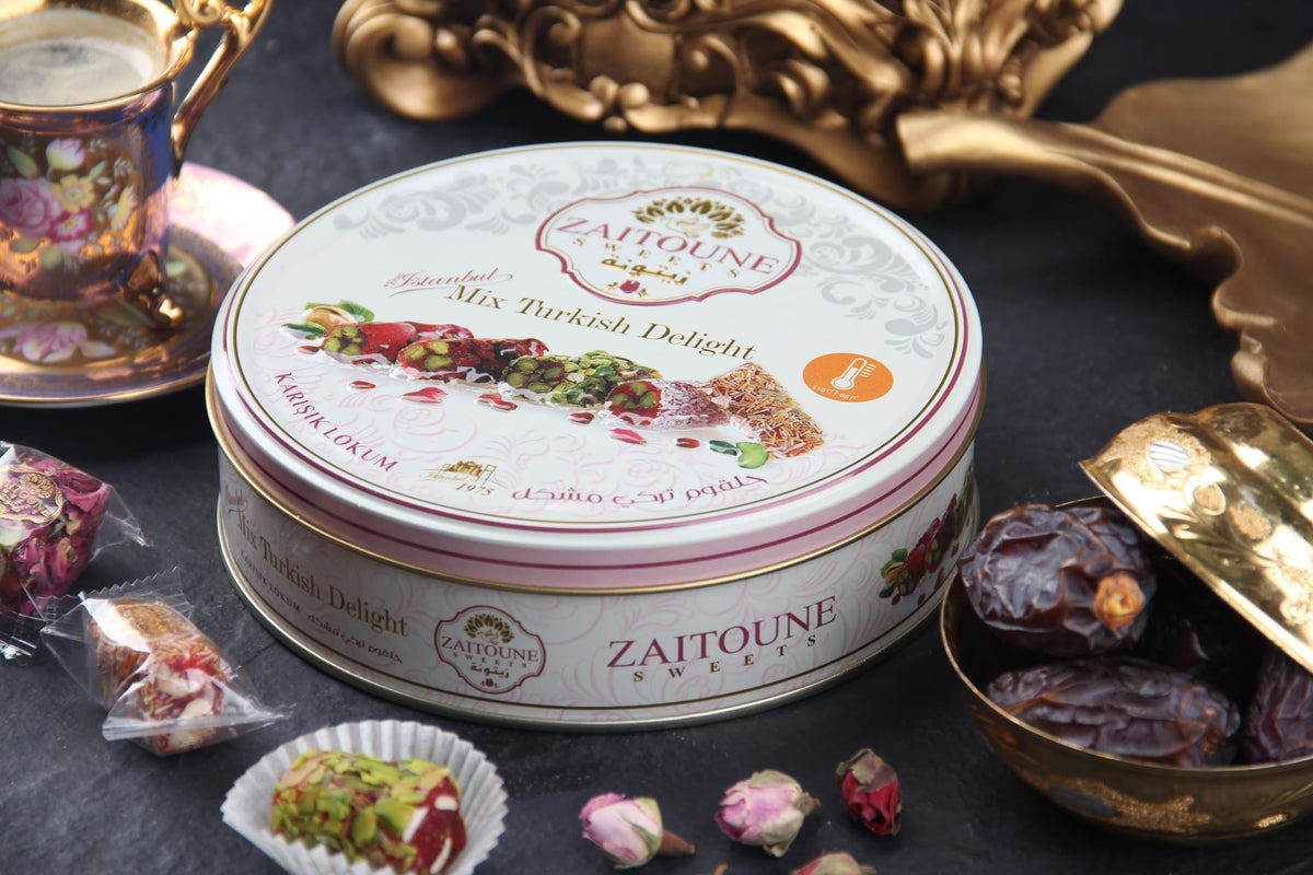Zaitoune Turkish Delight halal and vegetarian friendly luxury treat.