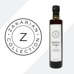 Zakarian kitchen scene showcasing versatile red wine vinegar in everyday cooking.
