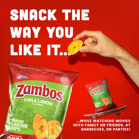 Zambos gluten-free badge emphasizes gluten-free promise and simple ingredients.