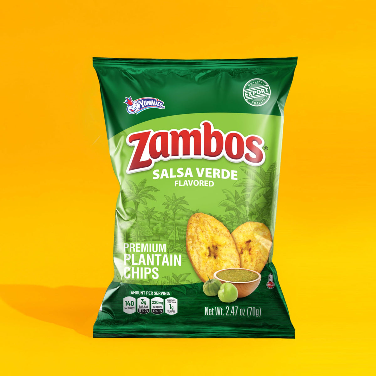 Serving suggestion with Zambos Salsa Verde chips and dip.