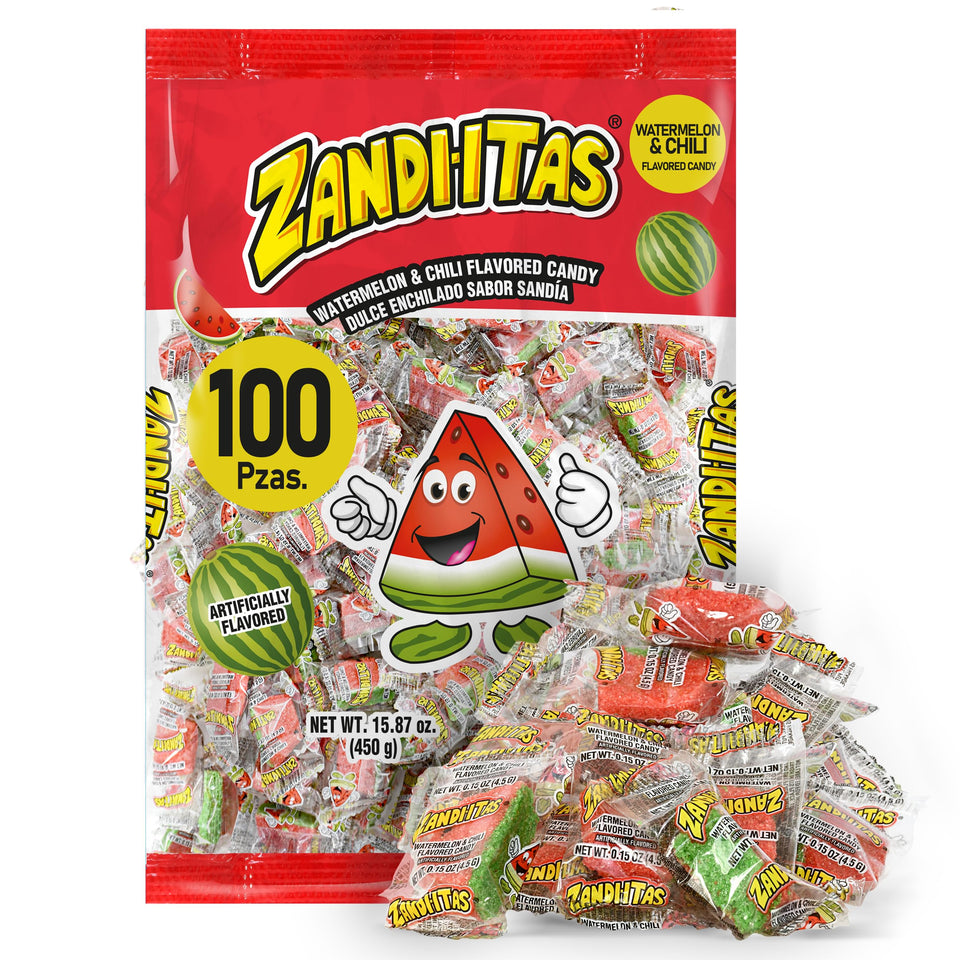 Zandiitas Watermelon Candy bulk pack ideal for piñatas and party favors.