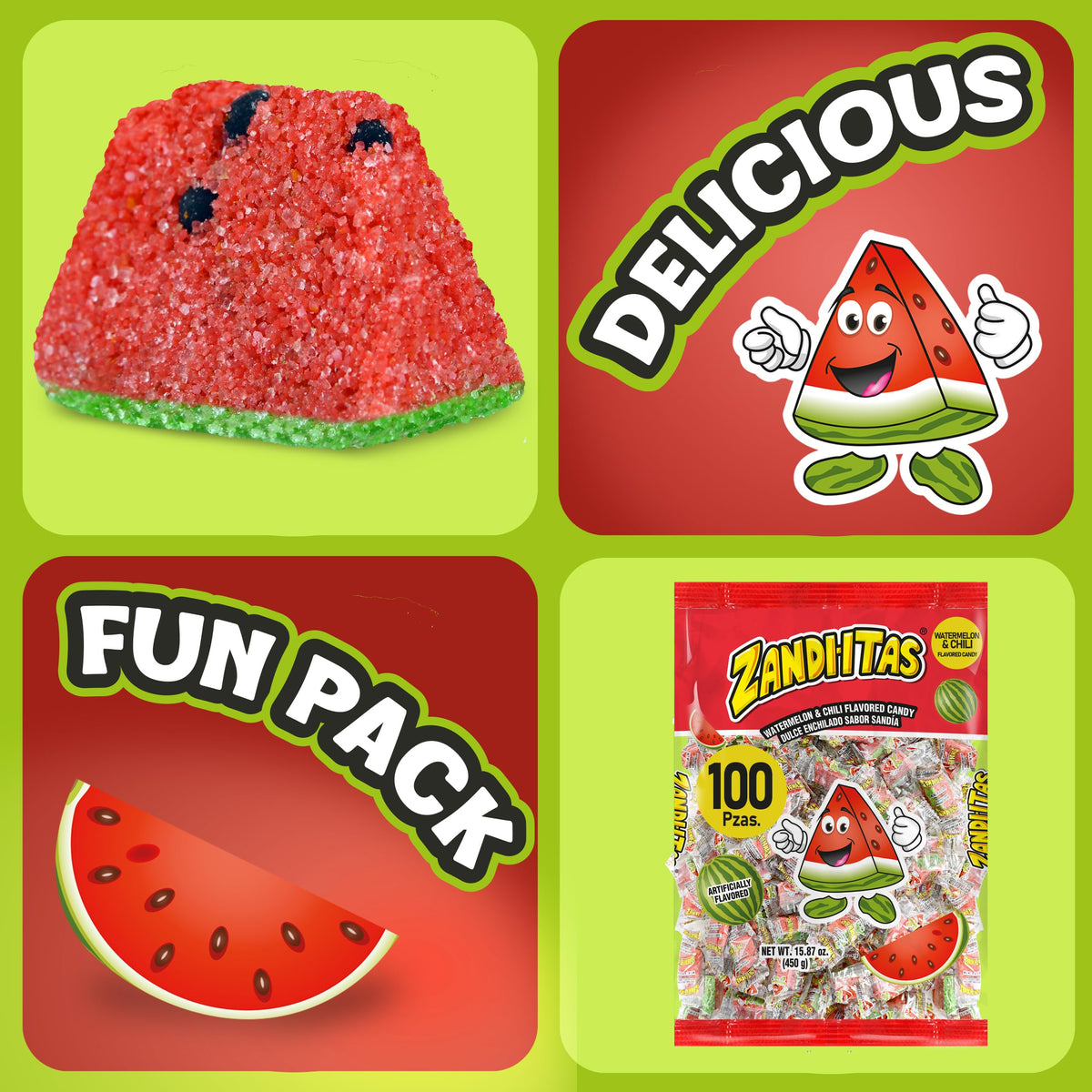 Zandiitas Watermelon Candy bulk-pack is great for desks, offices, classrooms.