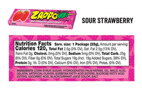 ZAPPO Sour Chews Aussie favourite badge on wrapper.