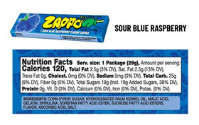 ZAPPO Sour Chews bulk display for concessions and events.