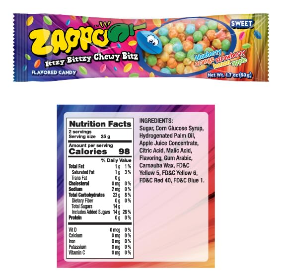 ZAPPO Sour Chews gift-ready packaging, ideal as a treat.
