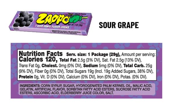 ZAPPO Sour Chews sour kick close-up, vibrant flavours.