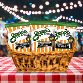 Close-up of Zapp’s New Orleans kettle crackle texture.