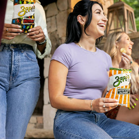 Zapp’s Sweet Creole Onion chips bag with tangy sweetness and kettle crunch.