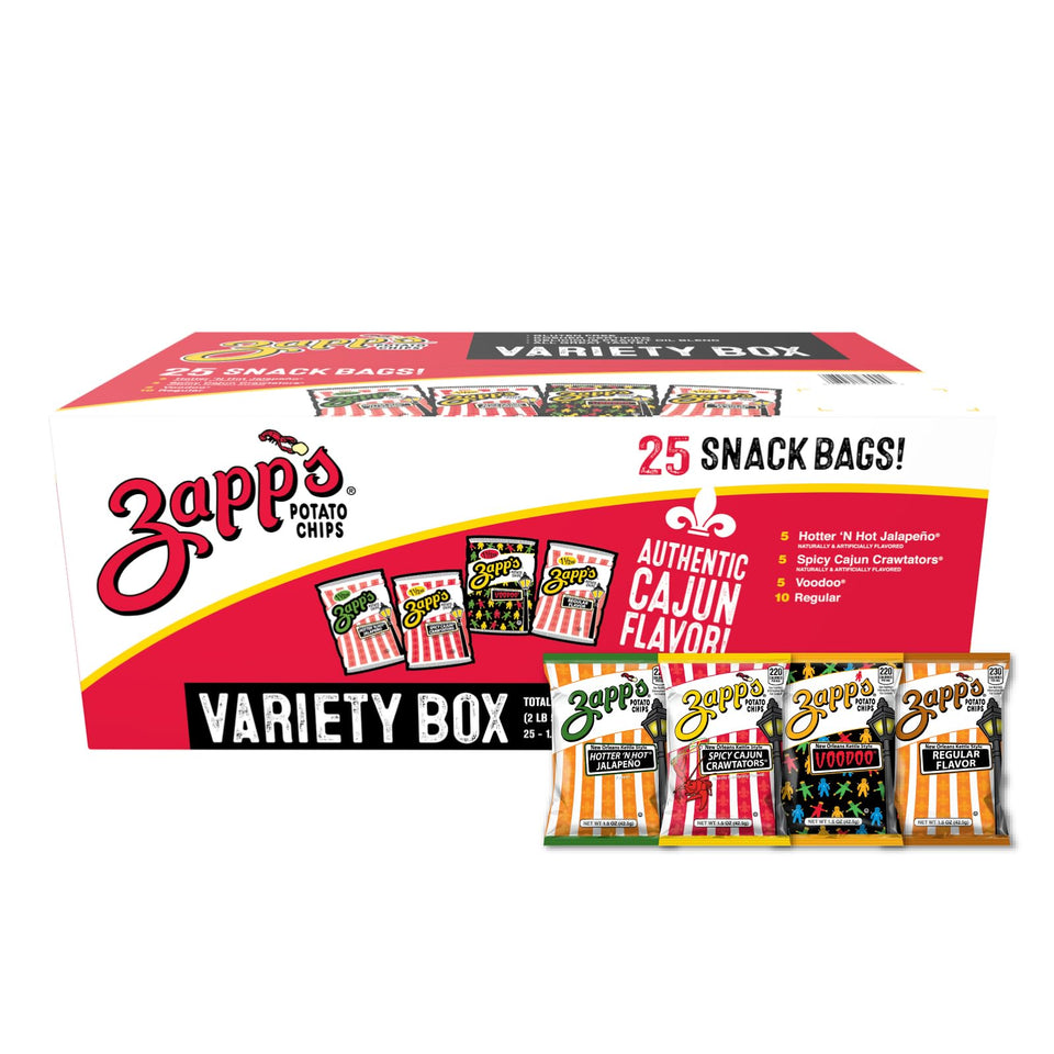 Zapp’s Regular chips bag for on-the-go snacking with kettle crunch.