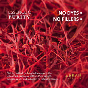 Zaran Saffron luxury tin with seal emphasizing gift-ready packaging.