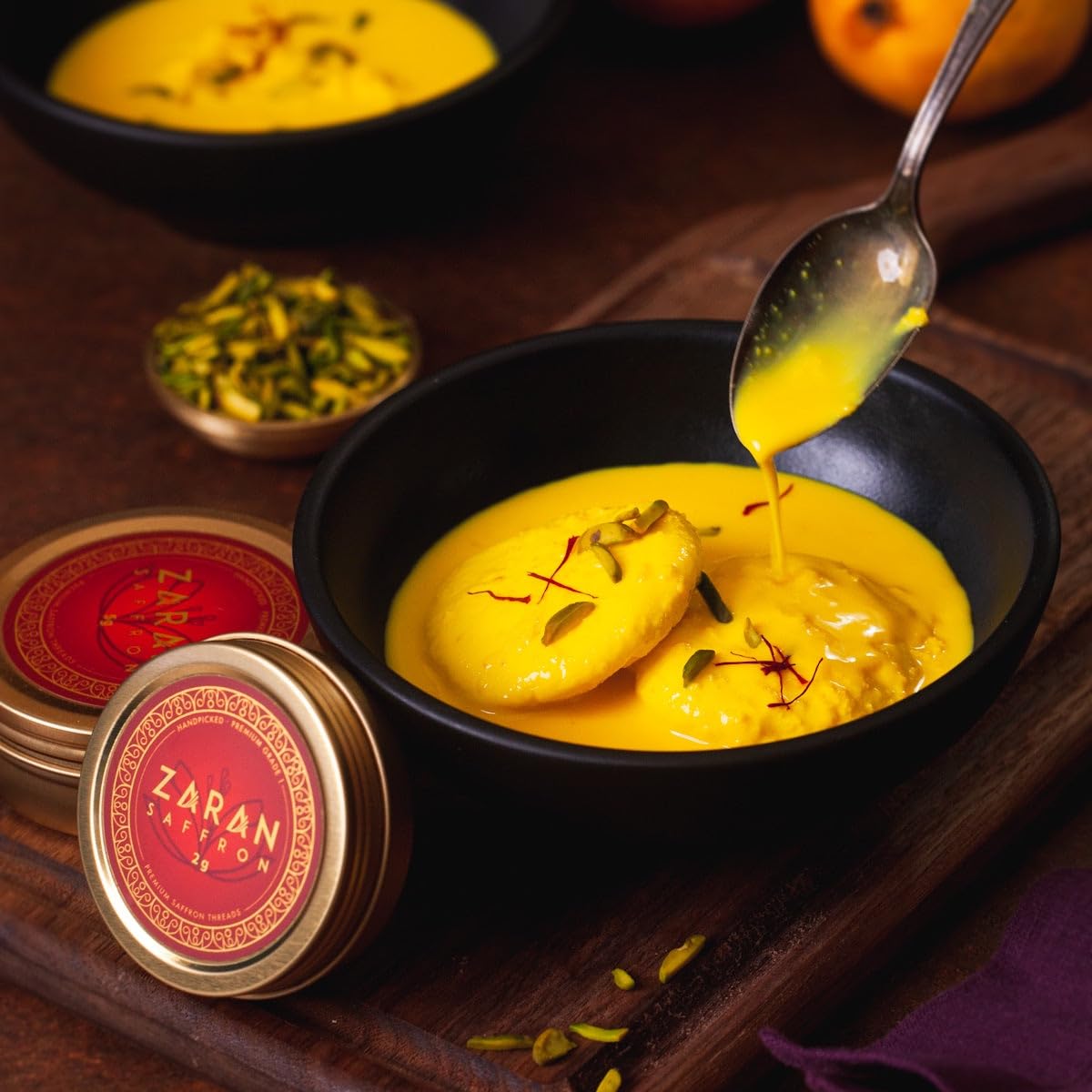 Zaran Saffron paella and risotto threads adding a golden hue and depth.