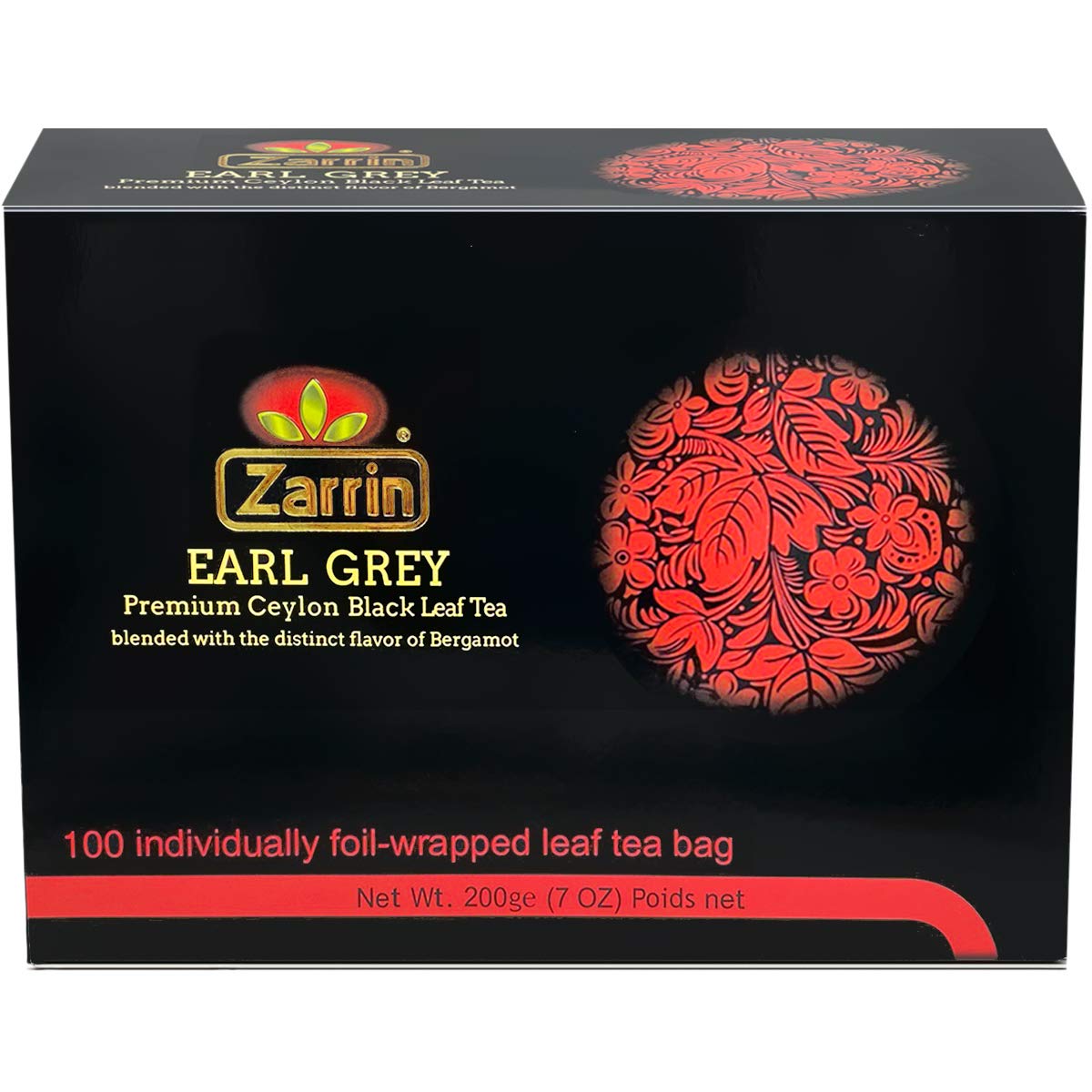 Zarrin Ceylon Earl Grey tea bags showcase premium bergamot aroma.