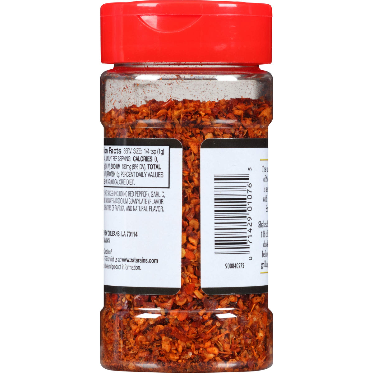 6-pack display of Zatarain's Big & Zesty Blackened Seasoning in a pantry.