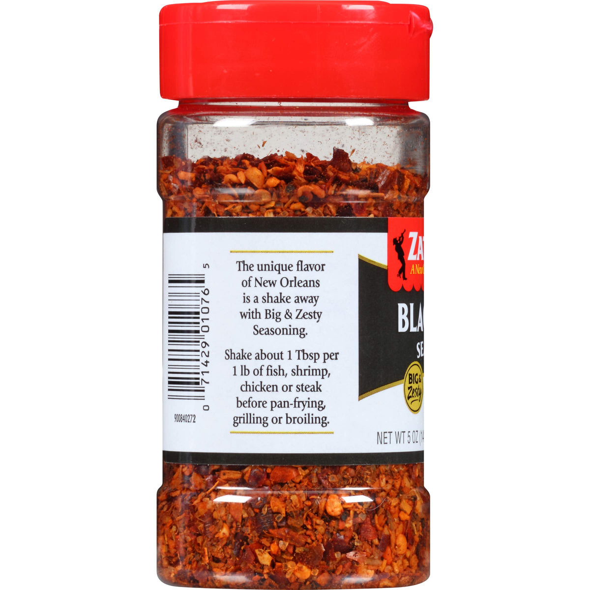 Zatarain's Big & Zesty Blackened Seasoning on grilled chicken, adds bold heat.