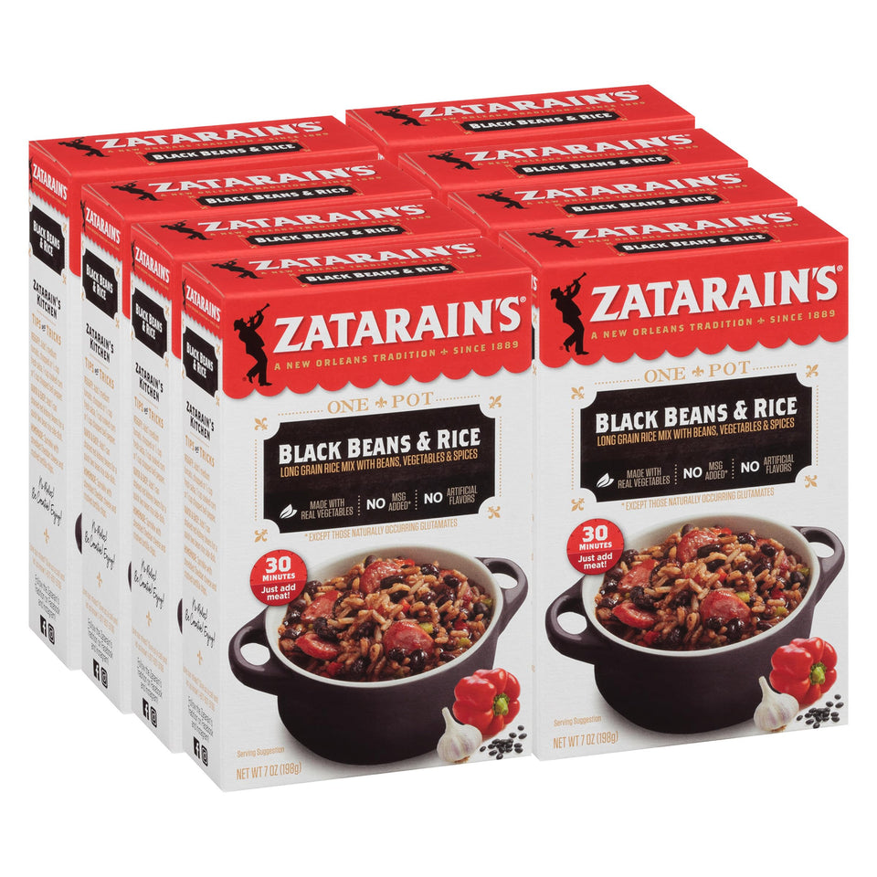 Zatarain's Black Beans & Rice served on a plate, savory and satisfying for weeknights.